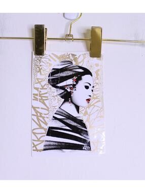HUSH artist Asiatic Closeup Large Art Print Sticker